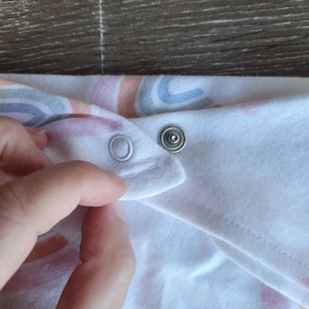 Nordstrom 2 Piece Bandana Cotton Bib Rainbow & Solid